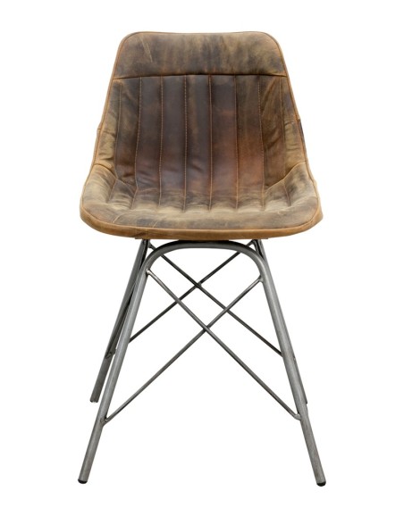 Krzesło z obiciem skórzanym NADOTI 46x48x78
